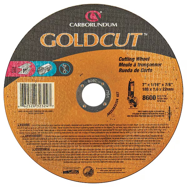 Picture of Carborundum "Norton" 7 X 1/16 X 7/8 Cutoff Wheel Wheel Cut Off